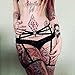 YIWULA Womens Sexy Elastic Goth Leg Garter Belt Leg Decoration Harness Pantie Lingerie (M)