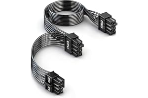 RIIEYOCA 18AWG CPU Cable for Cor/sair PSUS,8 Pin Male to Dual 8-Pin (4+4 -Pin Detachable) Male EPS Cable for Cor/sair Modular