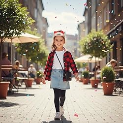 OCHENTA Toddler Flannel Shirt Boys Long Sleeve