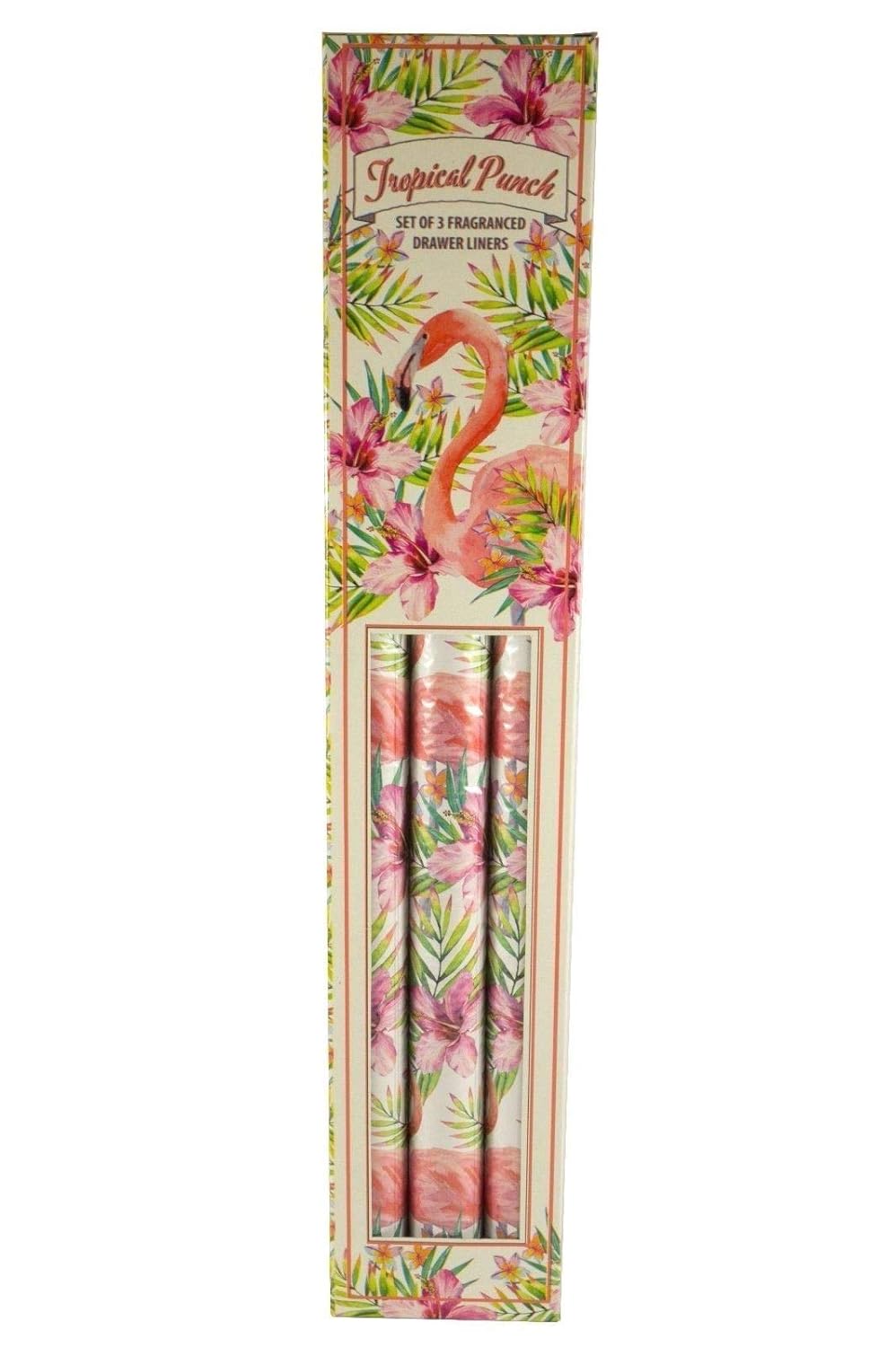 3 Scented Perfumed Fragranced Drawer Liners Sheets Flamingo