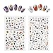 Fanme Halloween Nail Stickers 3D Nail Art Tattoo Decals DIY Nail Art Decoration Self-adhesive Tip Stickers 4Sheets (Halloween)