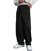 SOLY HUX Boy's Sports Athletic Sweatpants Wide Leg Casual Fall Letter Elastic Waist Baggy Pants