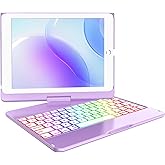 MMK iPad Keyboard Case 9.7 for New iPad 2018 (6th Gen) - iPad Pro 2017 (5th Gen) - iPad Air 2/ Air -Detachable Wireless Bluetooth Keyboard - Magnetic Auto Sleep/Wake (Purple)