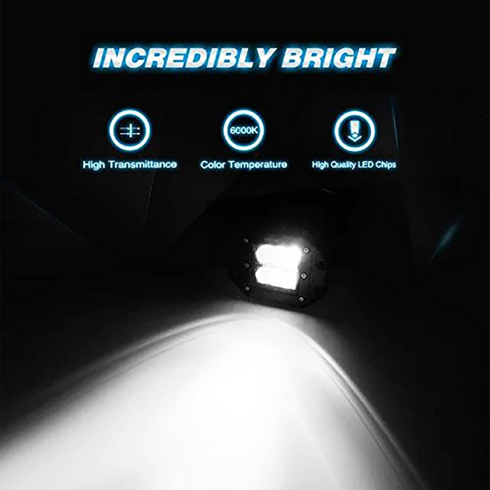 4.8 Inch Led Fog Light Bar 18W Outdoor Led Light Bar 6500K 1530LM Night Driving Lights Off Road Lights Led Flood Light Kit for 4X4 Cabin Boat Ship SUV ATV Deck Mining,1PC(18 monthes Warranty)