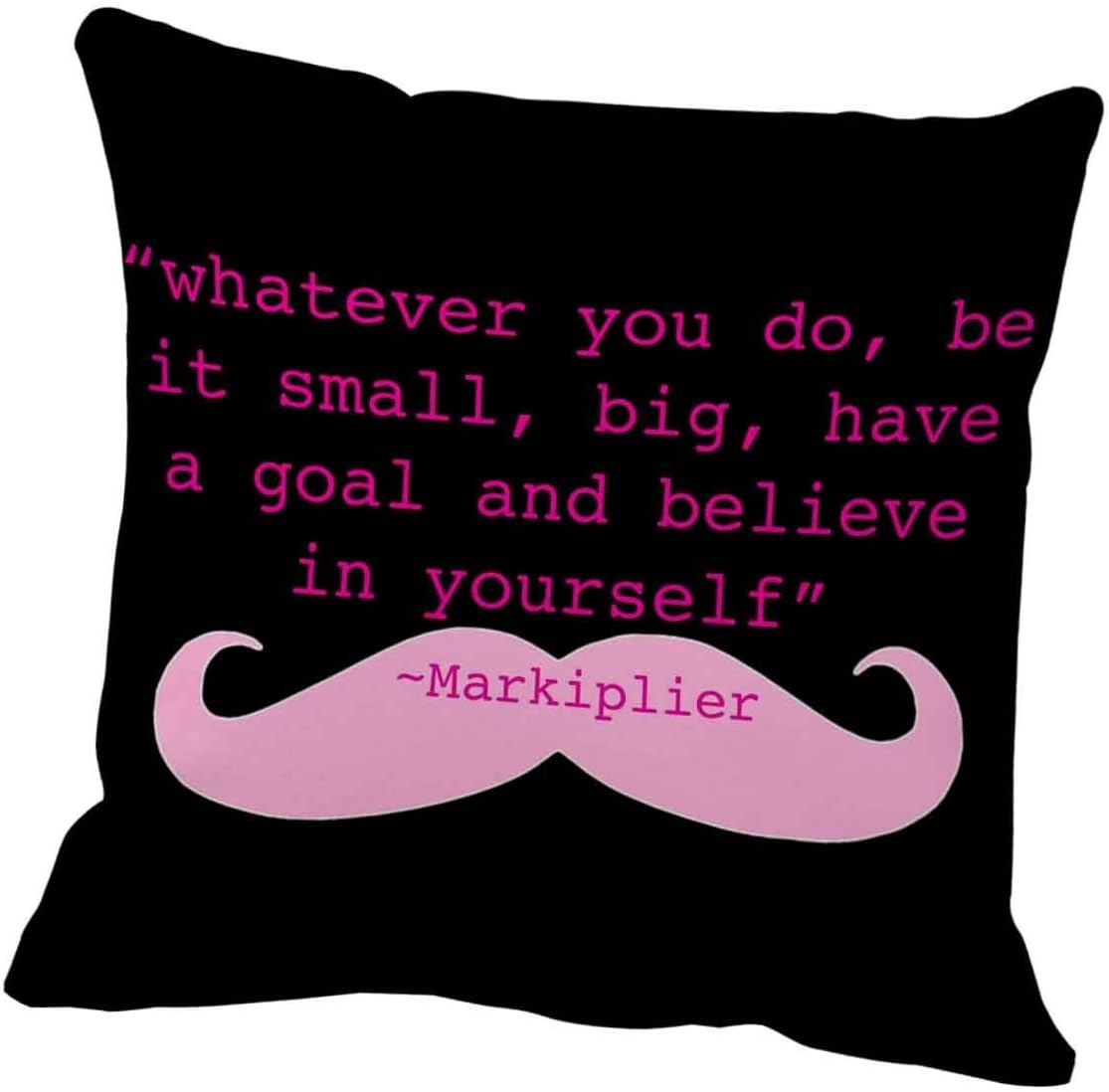 Chibaydiu Markiplier Quote Cushion Pillow Case 18"x18", 18" x 18" (Pack of 1)