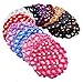 STHUAHE 13 PCS Ladies Handmade Knit Mesh Fabric Pearl Bun Cover Snood Hair Net hair Accessories For Ballet Dance Skating Sports and Daily Working (13 Color)