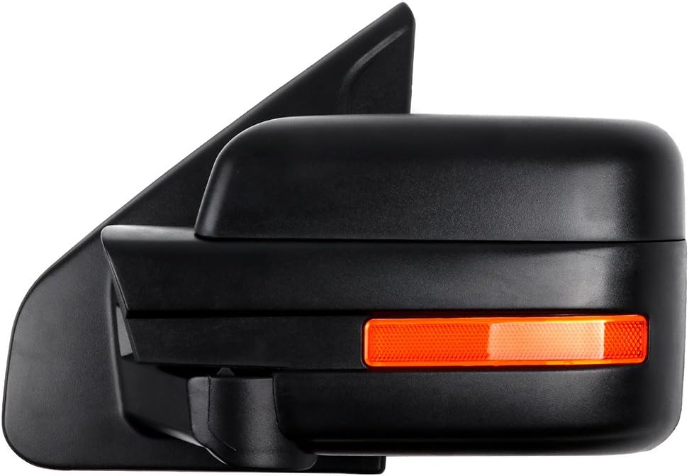 SCITOO fit Ford F150 Towing Mirror Reflector with Puddle Lights Black Rear View Mirror fit 2004