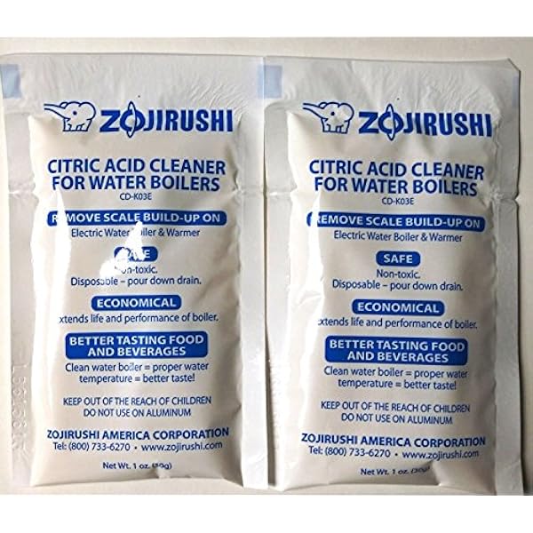 Amazon.com: Zojirushi ADC-05 Citric Acid Electric Dispensing Pot Cleaner 1  Oz.(28 Gr.) - 2 Packs : Health u0026 Household