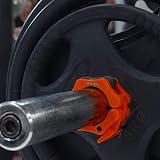 Iron Lab 2" Olympic Barbell Clamps Pair ABS Clips Orange Collars Pro Quality view 6