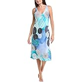 N Natori Womens Botanic Melody - Satin Gown Length 46"