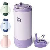 BOTTLE BOTTLE Kids Water Bottle 12 oz Insulated Water Bottles with Leak Proof Lid Silicone Boot Stainless Steel Straw Cup for School Sports Travel Gifts for Boys Girls purple