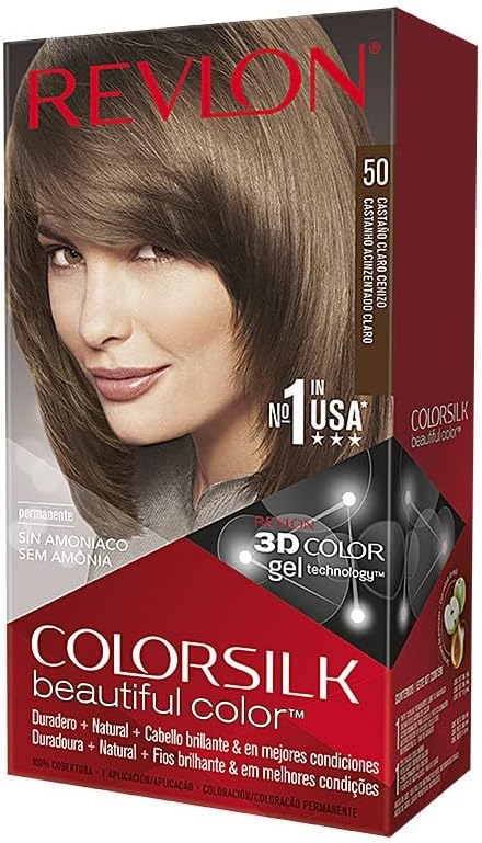Revlon Colorsilk Haircolor Light Ash Brown 1-Count Pack of 3 Hair Dye