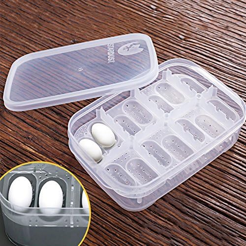 QIN Reptile Incubator Breeding Box With 14 Compartments For Eggs (White)