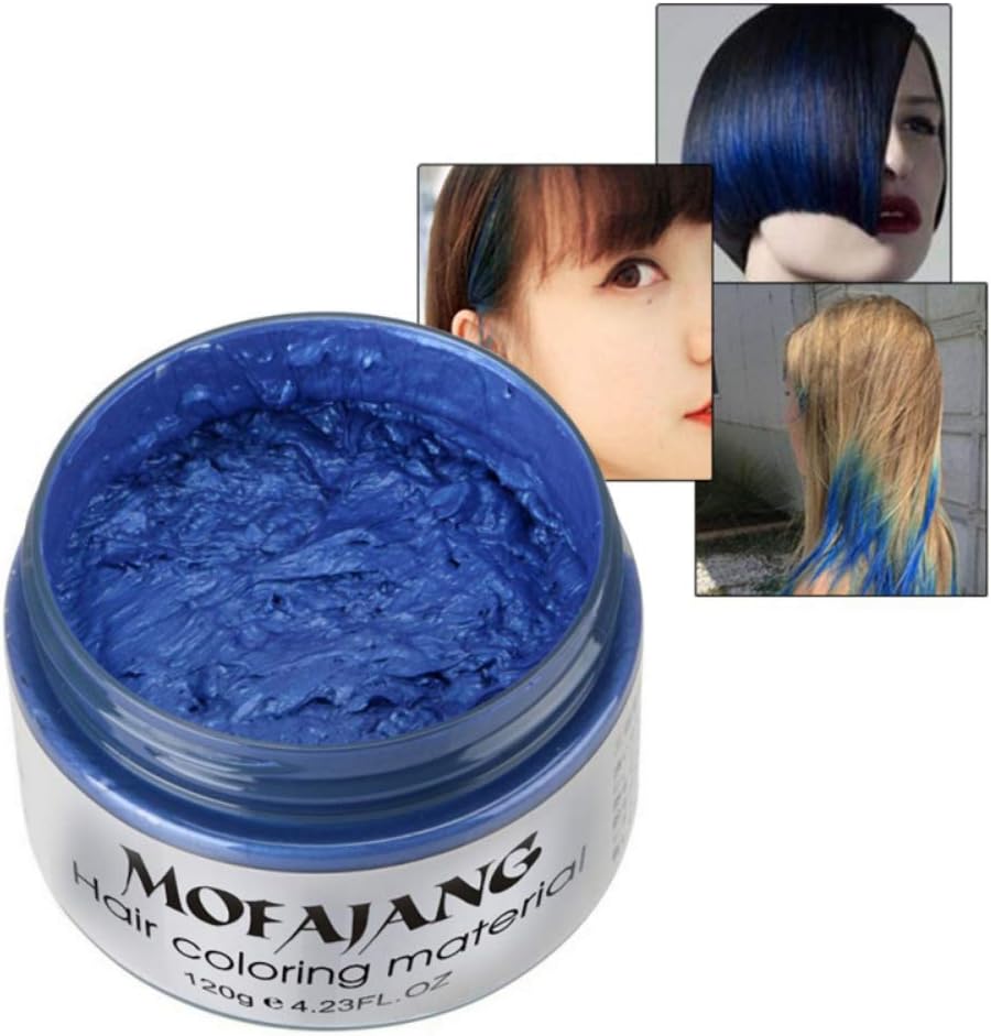 Color Hair Coloring Wax Molding Hair Dye Wax Granny Grey Hair Mud Color Wax Disposable Hair Cream Professional Hair Temporary Hair Color Dye Wax Hair Styling Fluffy Matte Hair Mud Cream