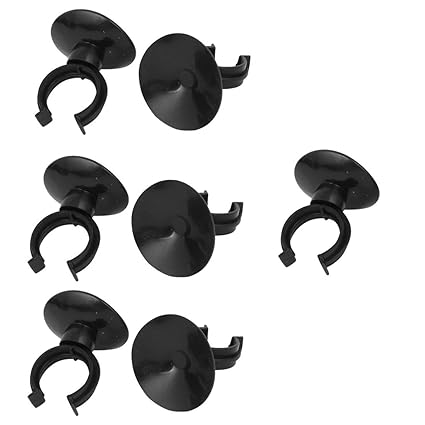 sourcing map Silikon Aquarium Luftschlauch Saugnapf Halter 25mm Durchmesser Rohr 7 Stck Schwarz DE de