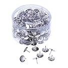 Outus Silver Steel Thumb Tacks for Office, DIY, Hanging Memos and Pictures Box of 300