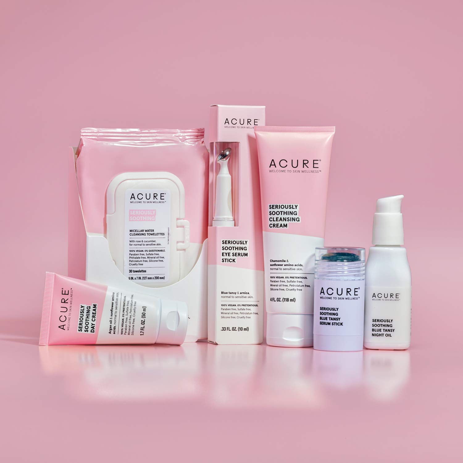 ACURE Seriously Soothing Cleansing Cream | 100% Vegan | For Dry to Sensitive Skin | Peony Extract & Chamomille - Soothes, Hydrates & Cleanses | 4 Fl Oz : Facial Treatment Products : Beauty