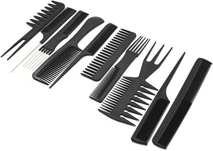Chytaii 10pcs Peine Profesional Peluquero Accesorio de Peluquería