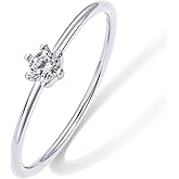 PAVOI 18K Gold Plated Marquise Round Mini Cubic Zirconia Stackable Rings for Women | Dainty Stacking Thin Band for Women