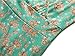 MSBASIC Dress for Women Casual, Womens Deep V Neck A Line Short Sleeve Flare Green Midi Dress Large Floral-1