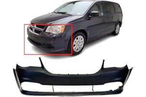 FitParts Compatible With Front Bumper Cover 2011-2018 Dodge Grand Caravan Blacktop Crew GT SXT Canada Value Package. New Primed. With Fog Light Holes CH1000A02 2012 2013 2014 2015 2016