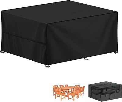 LAMUNI Garden Furniture Cover 200x140x90cm Waterproof 420D Oxford