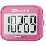 3D Pedometer for Walking, Simple Step Counter for Walking with Large Digital Display, Step Tracker with Removable Clip Lanyar