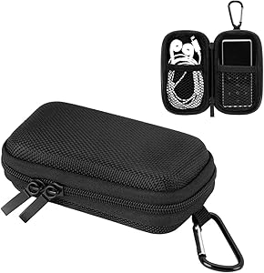 AGPTEK MP3 Player Case, Portable Music Player Case with Metal Carabiner Clip for 2.4 inch MP3 Players, iPod Nano, iPod Shuffle Black