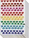 Jazzstick 1120 Small Heart Stickers Glitter Red Pink Yellow Green Blue Scrapbook 10 sheets 01A33