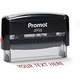 Promot Self-Inking (Long) - Personalized Text Name Rubber Stamps | Customized Name Stamps, Space-Saving Design, Consistent Impressions, Built-In Self-Inking Mechanism, Choose Font &amp; Ink Color