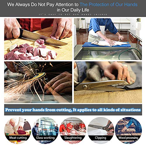 image for ARCLIBER Cut Resistant Gloves Stainless Steel Wire Metal Mesh Butcher 