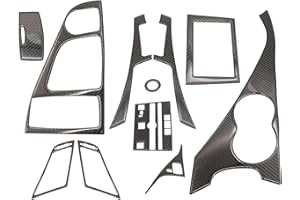 NLQR 11pcs Real Carbon Fiber Interior Trim Kit, Carbon Fiber Kits Interior Trim Cover Fit for Infiniti Q50 2014-2024 for Q60 