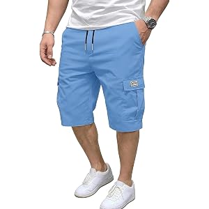 PGFEK Wearcinder Mens Sport Cargo Shorts with Multi-Pocket Tactical Style | Outdoor Shorts, Multi-Pocket Design, Tactical Sty