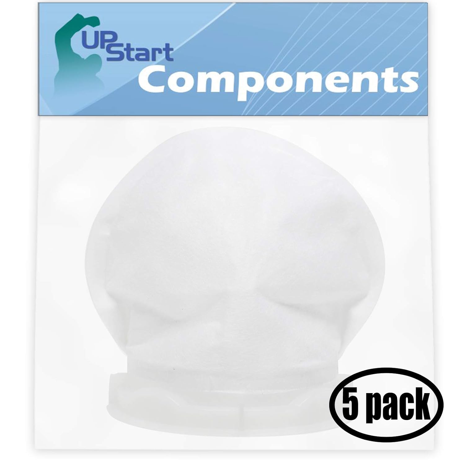 UpStart Battery 5-Pack Replacement Bissell Easy Mate 3045 Vacuum Featherweight Filter - Compatible Bissell 32045, 3204E, 32019 Featherweight Filter