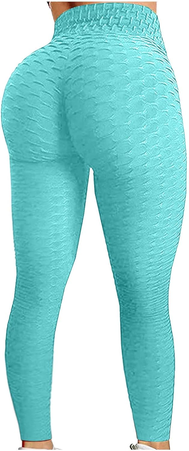 Leggings De Mujer De Cintura Alta - Elásticos, Para Yoga, Gimnasio Y Deporte, En Colores Negro, Azul Y Gris