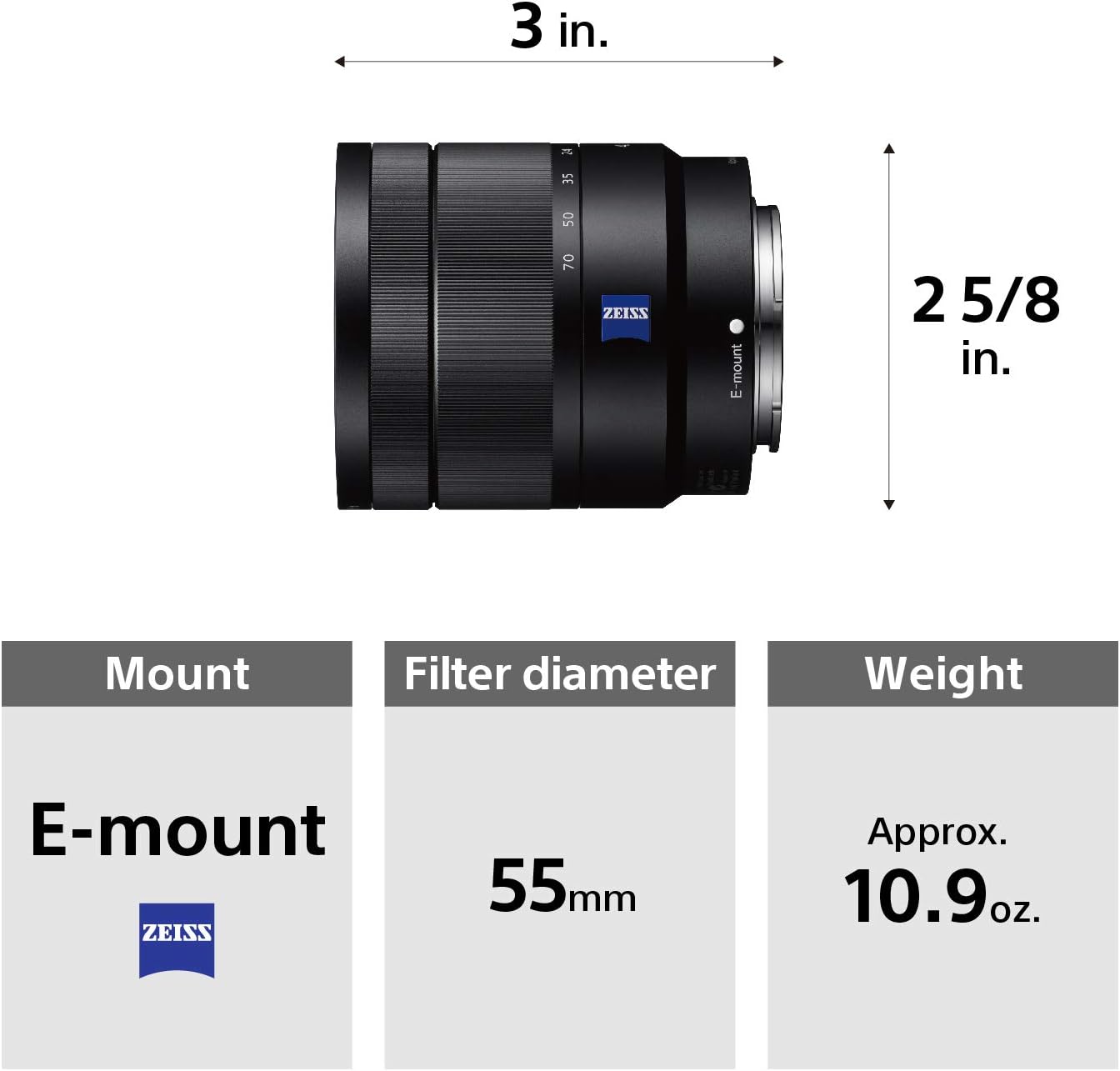 Amazon Com Sony Sel1670z Vario Tessar T E 16 70mm F4 Za Oss Camera Lenses Camera Photo