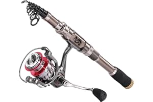 Sougayilang Fishing Rod Reel Combos,24Ton Carbon Fibre,Portable Telescopic Fishing Pole Spinning reels for Travel Saltwater Freshwater Fishing Gifts for Man