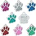 Vcalabashor Pet ID Tags for Small Dog & Cat Trade; / Glitter Eye-Catch Pet Tag/Customized Dog Tag/Bling Personalized Engraved Pet ID Tags/Blue / Pink/Silver / Red/Cherry Red / 1.0