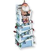 Tiki Ocean Beach Santa Lifeguard Christmas Ornament