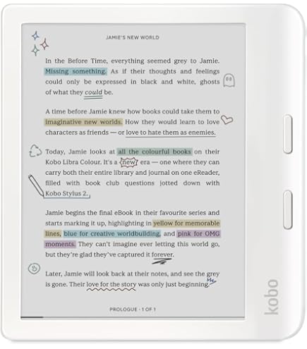 Amazon.com: Kobo Libra Colour White eReader with Case Bundle