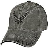 EAGLE CREST U.S. Air Force Hap Arnold Wings Washed Black Baseball Cap One Size