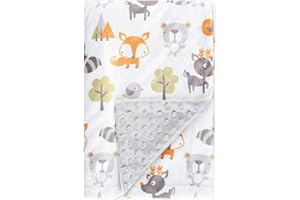 KLEITUNG Woodland Baby Blanket for Boys Girls Fox Baby Blanket Soft Warm Nursery Bed Blankets Unisex Infant Toddler Newborn Receiving Blankets for Crib Stroller, 30''x40''