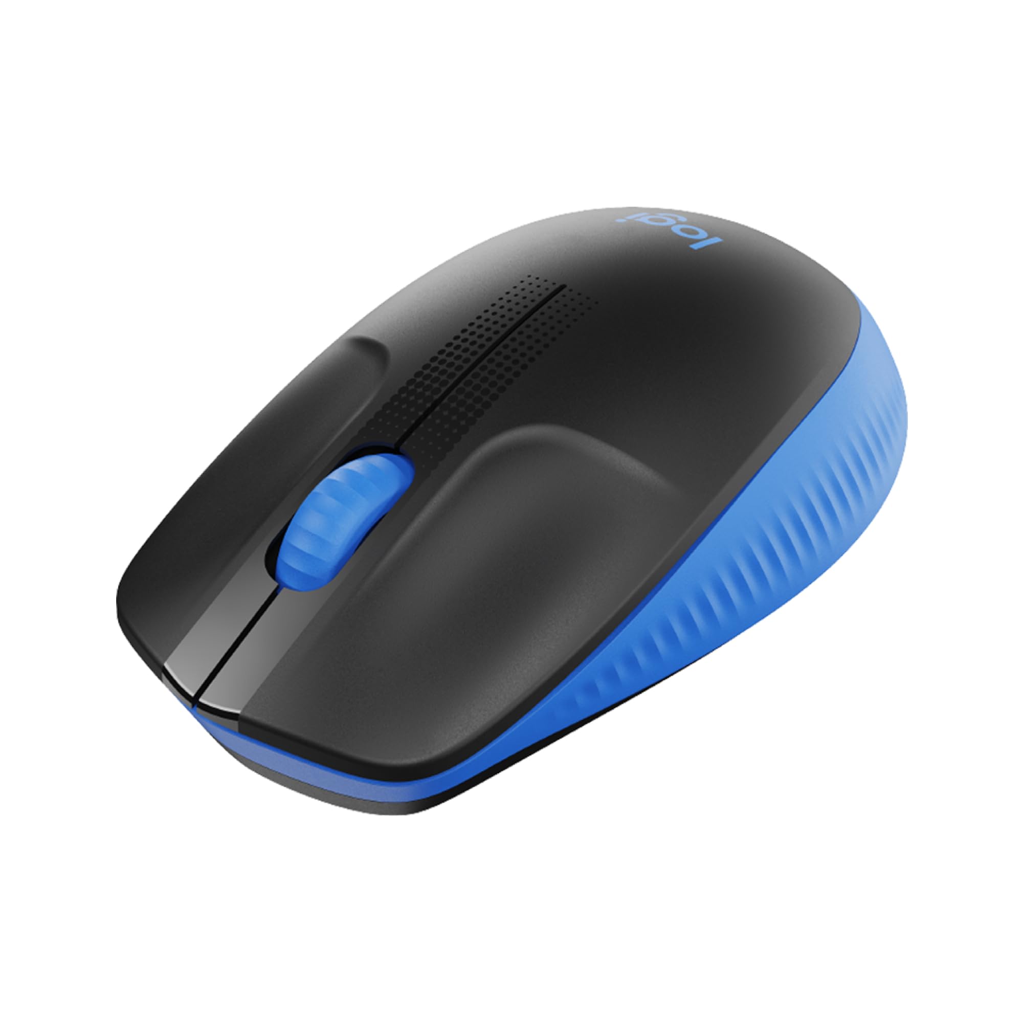 Logitech Wireless Mouse M190, Full Size Ambidextrous Curve Design, 18-Month Battery with Power Saving Mode, Precise Cursor Control + Scrolling, Wide Scroll Wheel, Scooped Buttons - Blue, (910-005907)