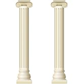 Yiaoyinnz 2Pcs Greek Columns Cardboard Pillars Cutouts Ancient Greek Party Decor for Birthday Medieval Renaissance Wall Photo Backdrop Photography Background Supplies