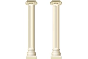 Yiaoyinnz 2Pcs Greek Columns Cardboard Pillars Cutouts Ancient Greek Party Decor for Birthday Medieval Renaissance Wall Photo Backdrop Photography Background Supplies