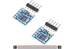 DKARDU 2 pcs GY-271 QMC5883L Triple Axis Compass Magnetometer Sensor Module 3-5V Electronic Compass Module with pin Header Dupont Cable for Arduino