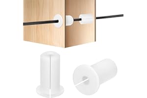 HiPicco 2Pcs Wall Grommets for Cables 3/4-Inch Silicone Cable Wall Bushing Feed Through Cable Routing Kit Accessories Wall Ca