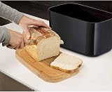 Joseph Joseph Bread Bin with Cutting Board Lid Black 8 view 3