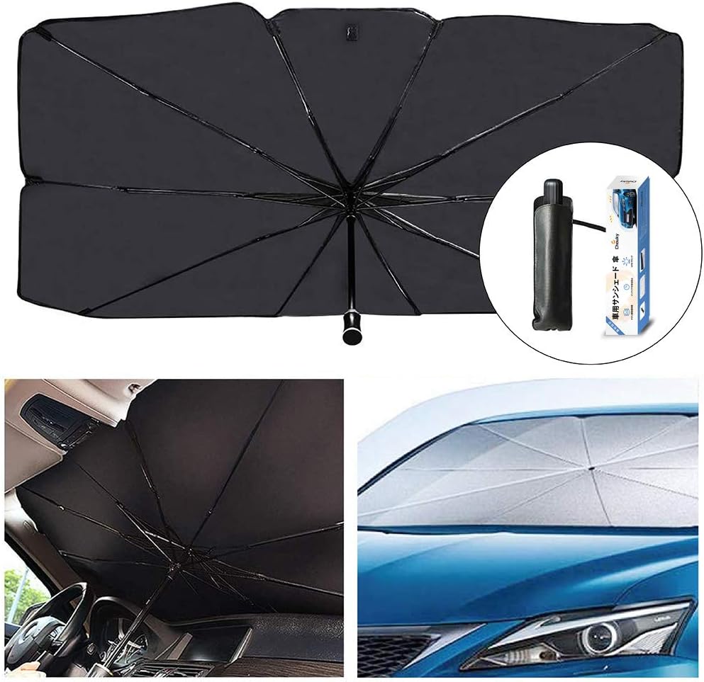 Amazon Chouky新設計 車用サンシェード 車 フロント サンシェード 折り畳み式 傘型 遮光 遮熱 日よけ放熱効果倍増 遮熱 日よけ Uv 車中泊 仮眠 プライバシー保護 収納ポーチ付き サイズ145 79cm サンシェード 車 バイク Amazon Chouky新設計 車用サンシェード 車 フロント サンシェード 折り畳み式 傘型 遮光 遮熱 日よけ放熱効果倍増 遮熱 日よけ Uv 車中泊 仮眠 プライバシー保護 収納ポーチ付き サイズ145 79cm サンシェード 車 バイク