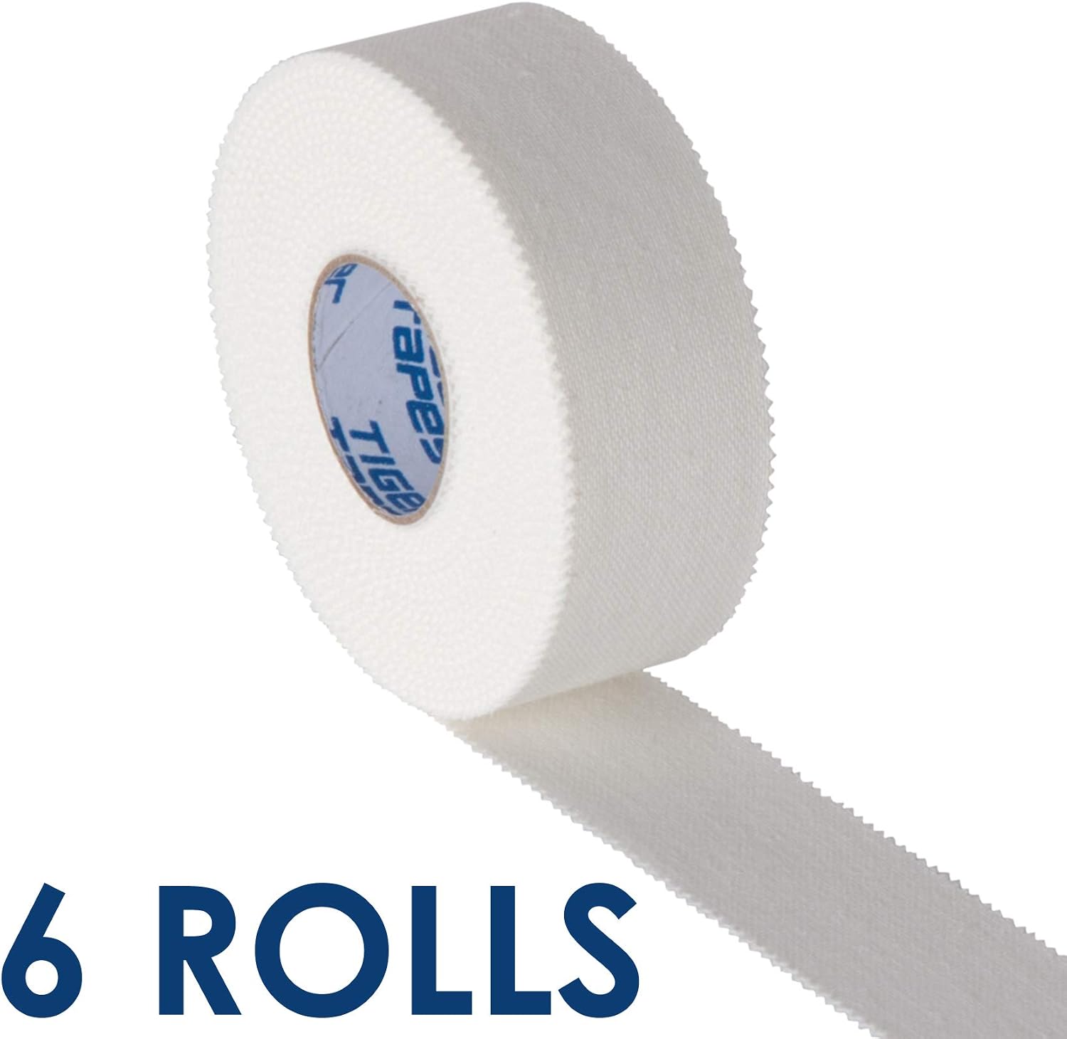 TIGERTAPES 6 Rolls Zinc Oxide Tape - 2.5cm x 13.7m, White